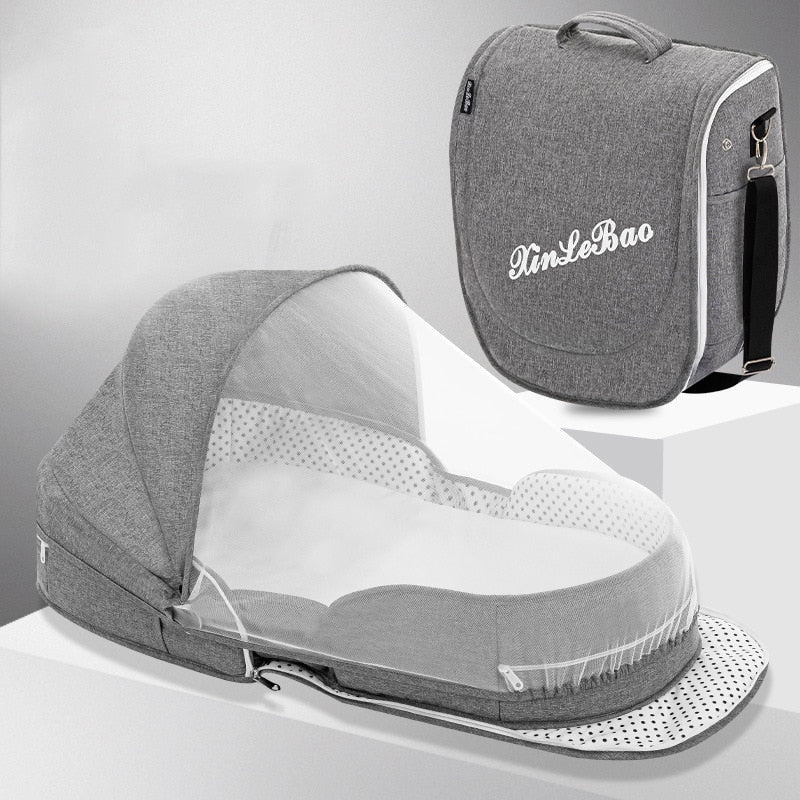 The Ultimate Solution for Traveling Parents: Portable Removable Folding Crib Baby Bed Mammy Bag